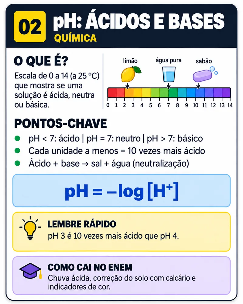 Flashcard de Química: pH