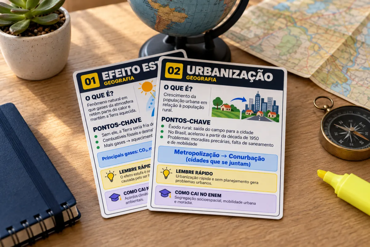 Flashcards de Geografia