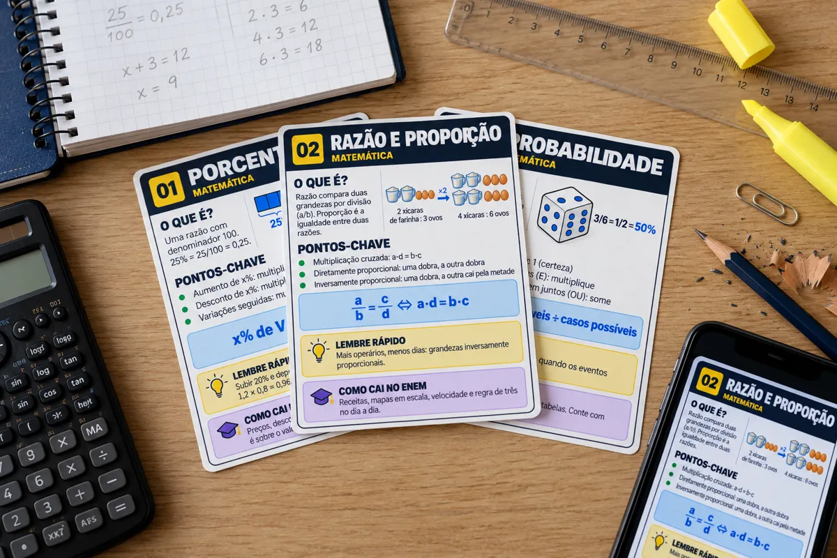 Flashcards de Matemática